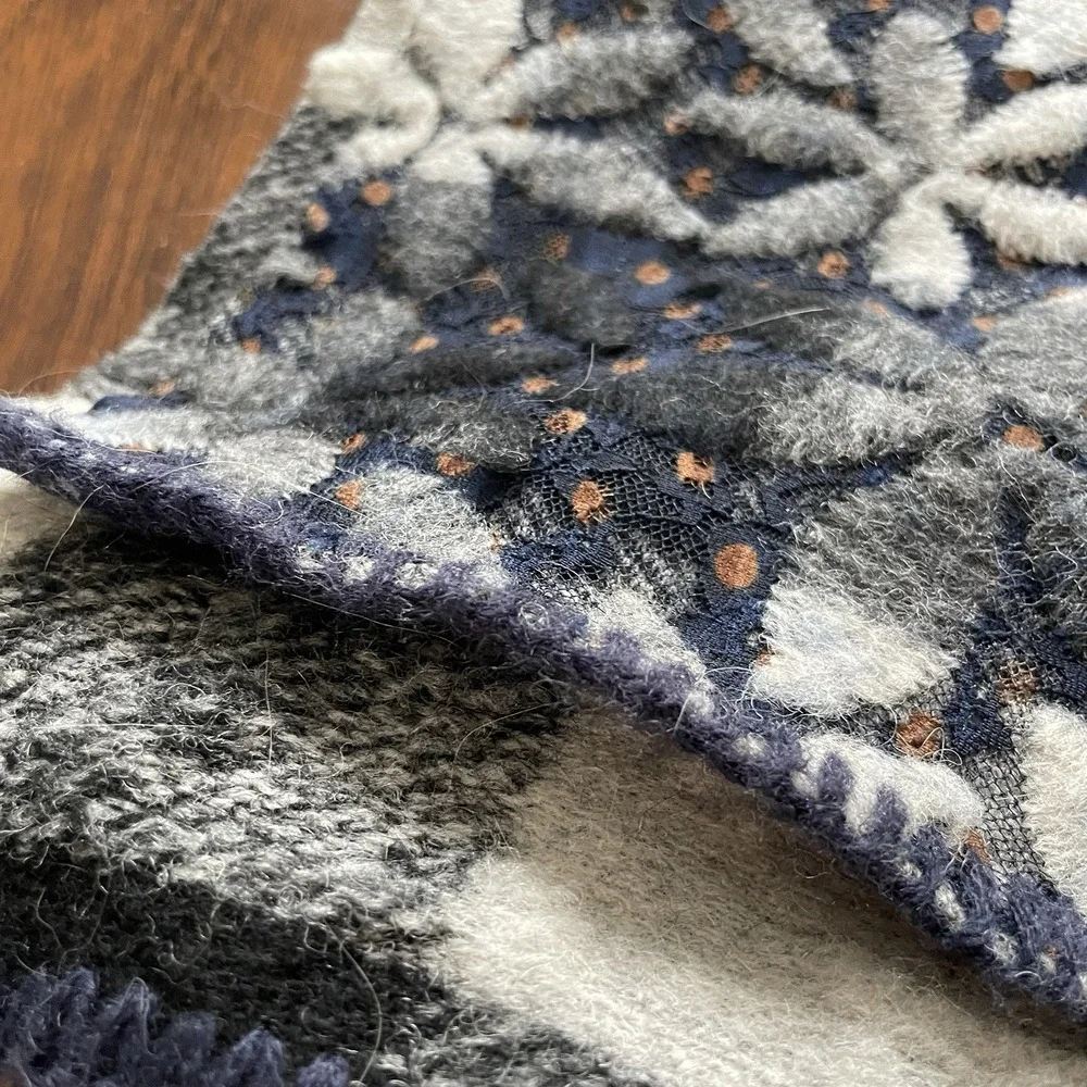 Anthropologie Wintertide Reversible Warm Wool Blend‎ Poncho One Size